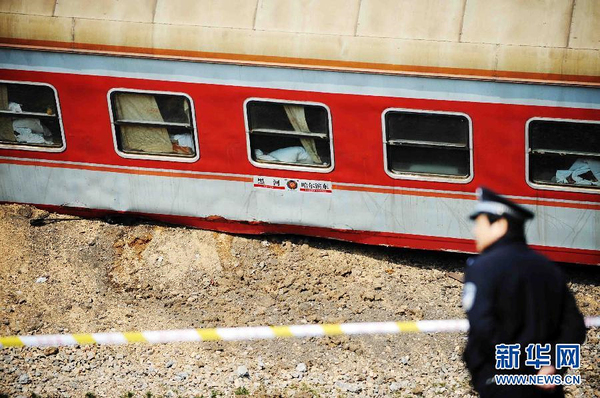 黑龍江一旅客列車發(fā)生脫線事故2