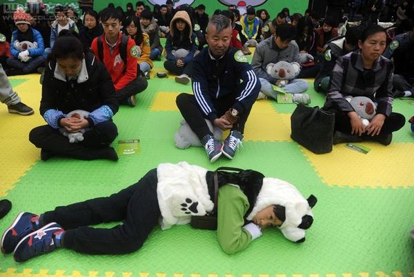 11月18日，首屆全國“發(fā)呆大賽”首站在成都寬窄巷子舉行。3