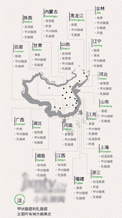 最新版中國癌癥地圖發(fā)布-江西三種癌癥高發(fā)2