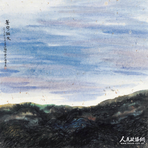 20  邵曉峰《蒼穹極光》，69.5cm×69.5cm，2015年_副本