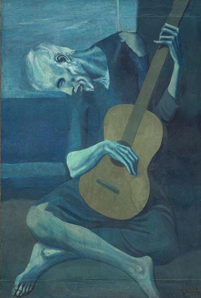 The Old Guitarist，1903–04，畢加索