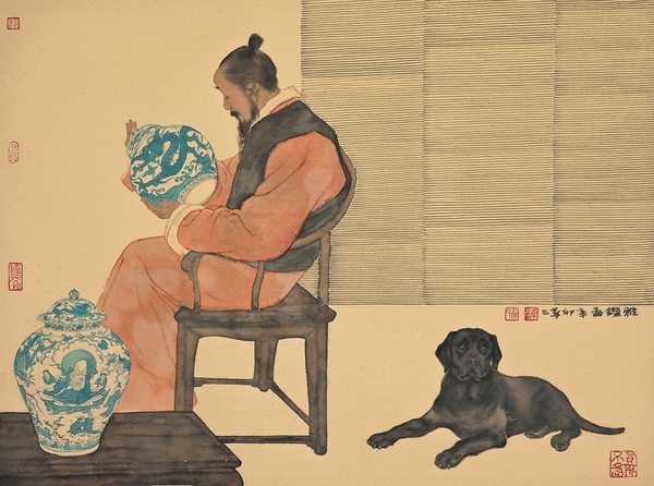 3 雅鑒圖68X40CM紙本設(shè)色2011_副本