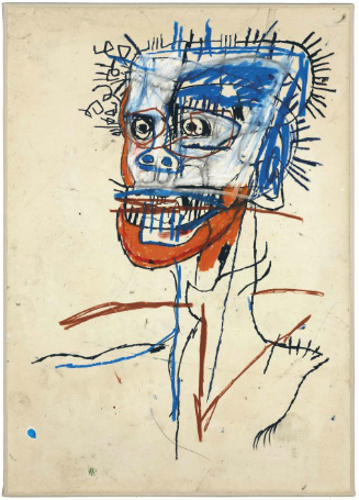 讓-米歇爾·巴斯奎特（Jean-Michel Basquiat），《無題，狂人頭像》（Untitled，Head of Madman），1982 圖片：Courtesy Sotheby`s