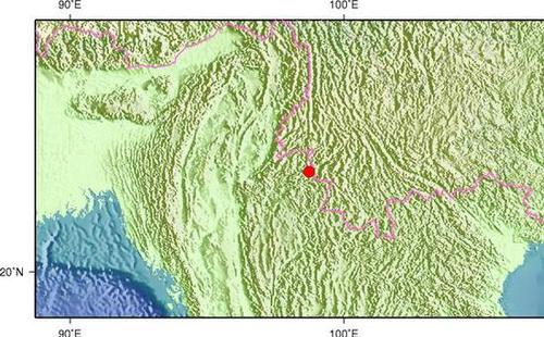 8月1日13時53分緬甸發(fā)生3.2級地震