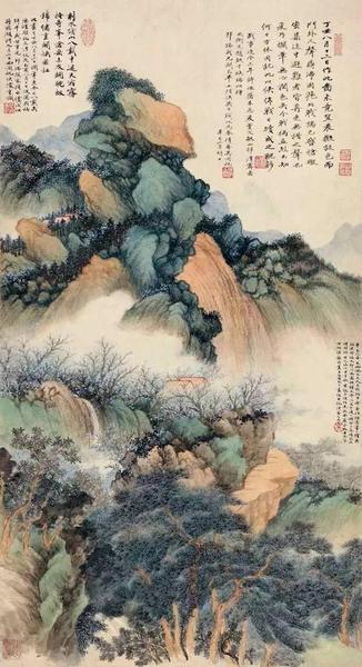 　吳湖帆《錦繡奇峰》