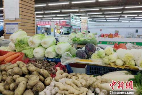 超市里的蔬菜。<a target='_blank' href='http://www.chinanews.com/' >中新網(wǎng)</a>記者 李金磊 攝