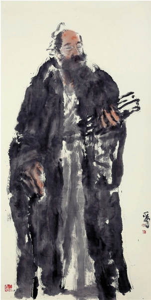 陳一峰 孔子像 124×248cm 紙本設(shè)色