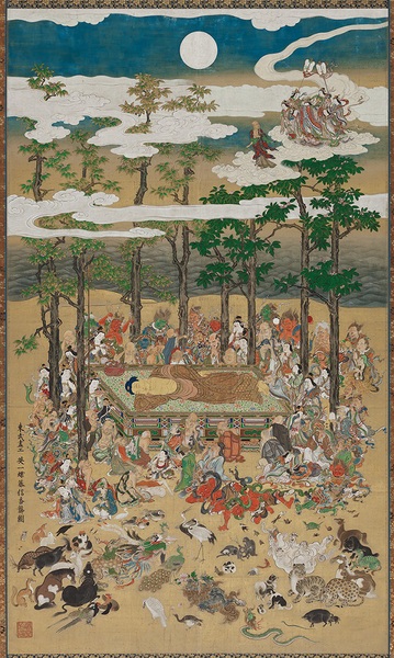 《涅槃圖》江戶(hù)時(shí)代正德三年（1713年）英一蝶