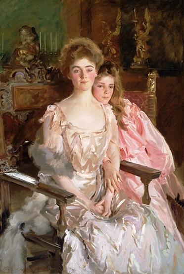 Mrs.Fiske Warren （Gretchen Osgood） and Her Daughter Rachel，1903年，John Singer Sargent