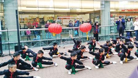 中國僑網(wǎng)武術(shù)表演現(xiàn)場。(加拿大《明報(bào)》/鄭綺霞 攝)