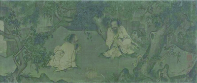 《采薇圖》卷 局部（國(guó)畫(huà)） 李唐