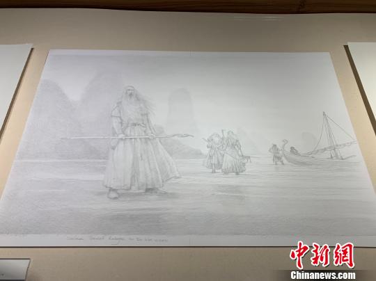 “中洲旅人——約翰·豪藝術(shù)展”。　康玉湛 攝