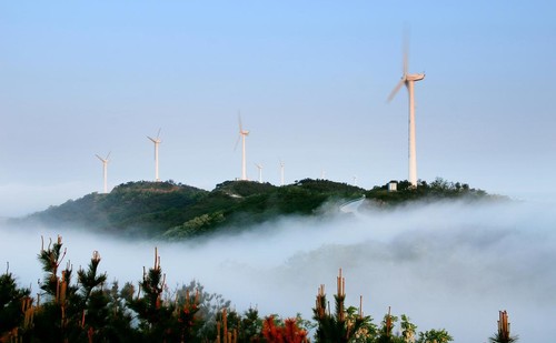 煙臺市福山區(qū)臧家莊風電場（任夢雪 攝）